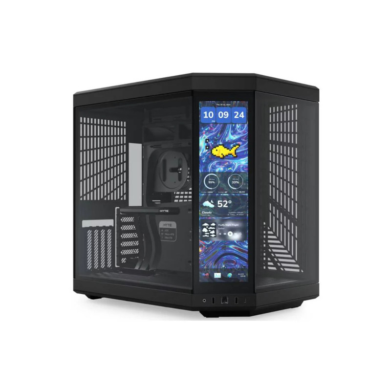 Hyte Y70 Touch Infinite with 14.5" Touch Screen Mid Tower Case - Pitch Black - صندوق